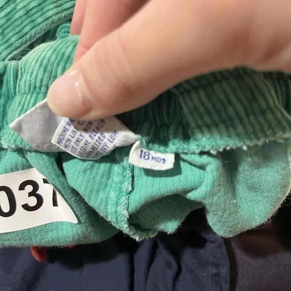 Vtg 90s Teal Green Corduroy Overalls 18 Months Toddler Boy Girl Colorful Classic - Picture 4 of 11